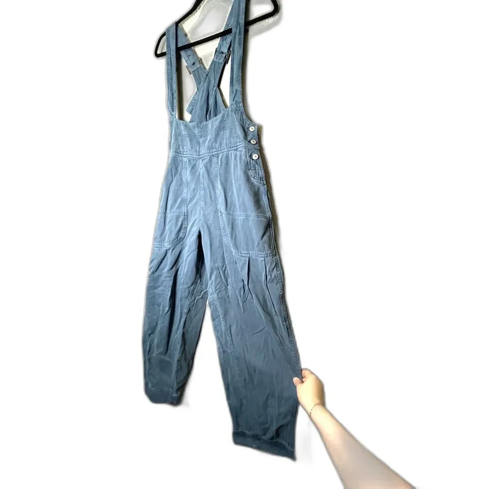 Free People We The Free Felix Tapered Overalls Blue Size M NWOT $148 retail
